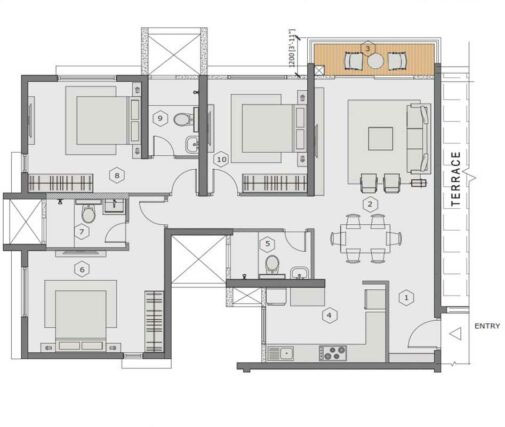 TVS Emerald Sathanur Floor Plan